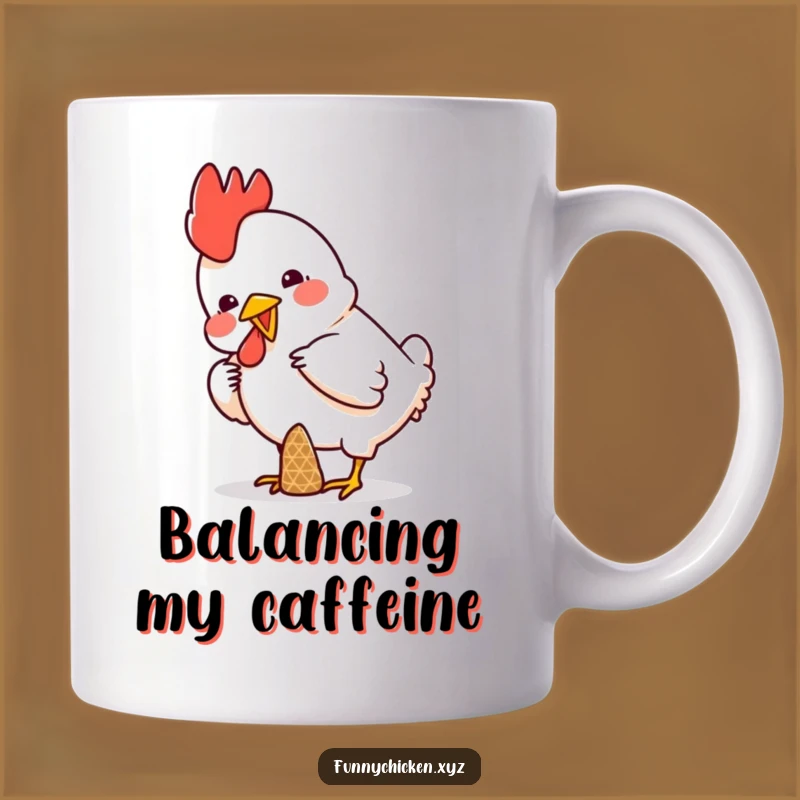 Funny Chicken Cone Balancing Mug, a Quirky Gift for Comedy Fans