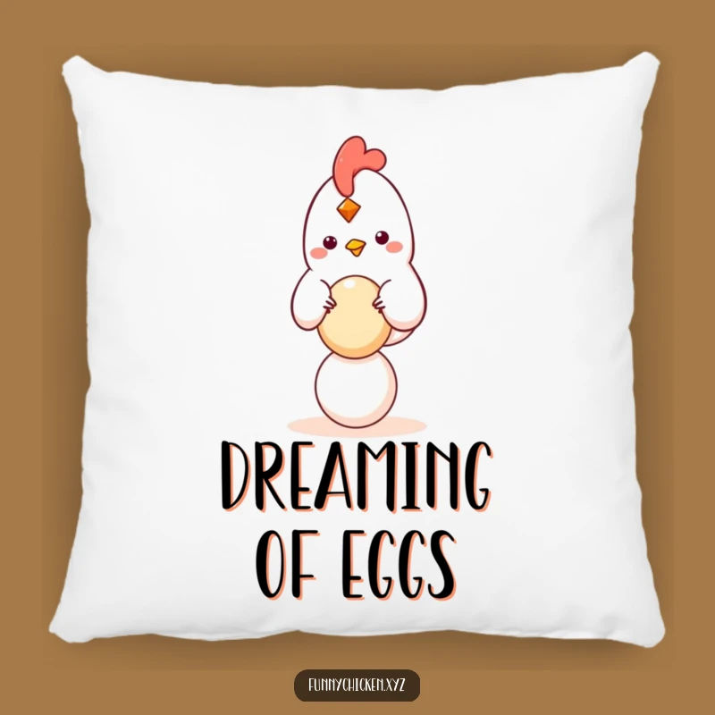 Funny Balancing Chicken Pillow, Cozy Calm & Humorous Decor