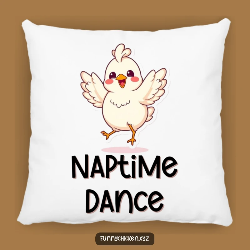 Funny Kawaii Chicken Dance Pillow, Cozy Comfort & Humorous Decor