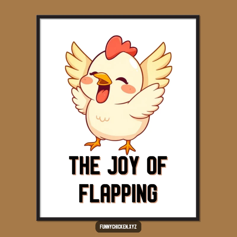 Funny Chicken Grin Digital Art: Instant Excitement, Downloadable Funny Gift