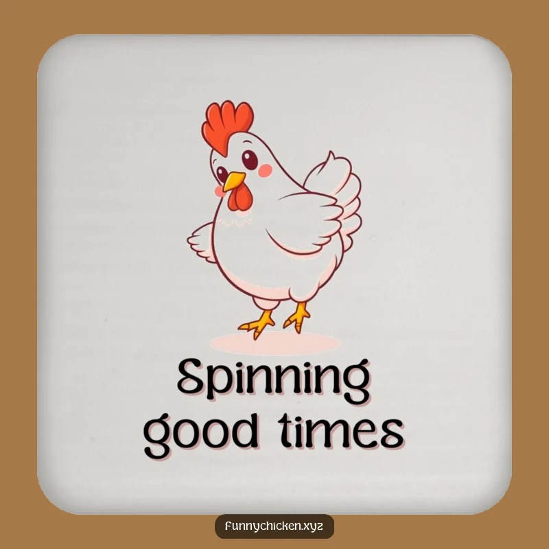 Funny Kawaii Chicken Coaster - Protect Surfaces with Humor