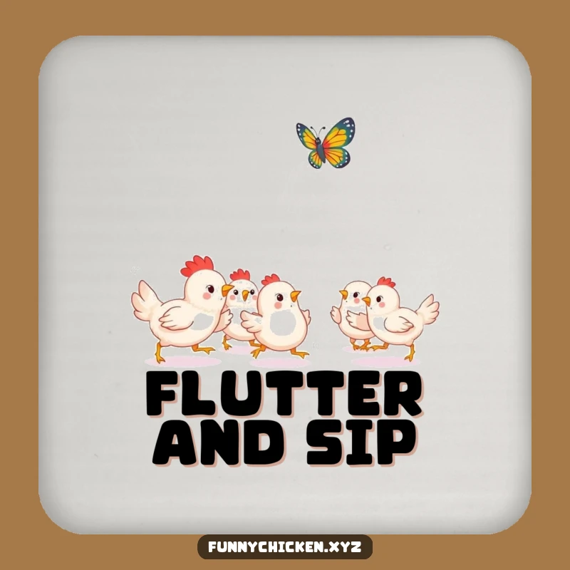 Funny Kawaii Chicken Coaster - Protect Surfaces with Playfulness
