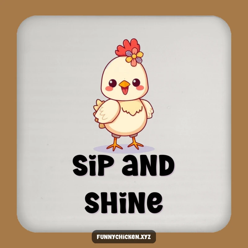 Funny Kawaii Chicken Coaster - Protect Surfaces with Pride