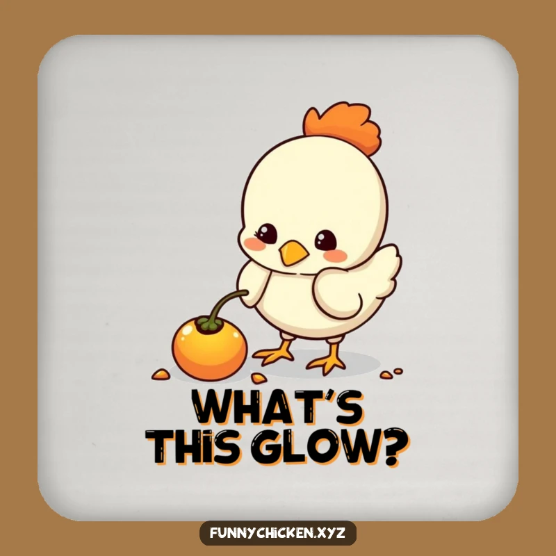 Funny Kawaii Chicken Seed Coaster, Protect Surfaces With Humor