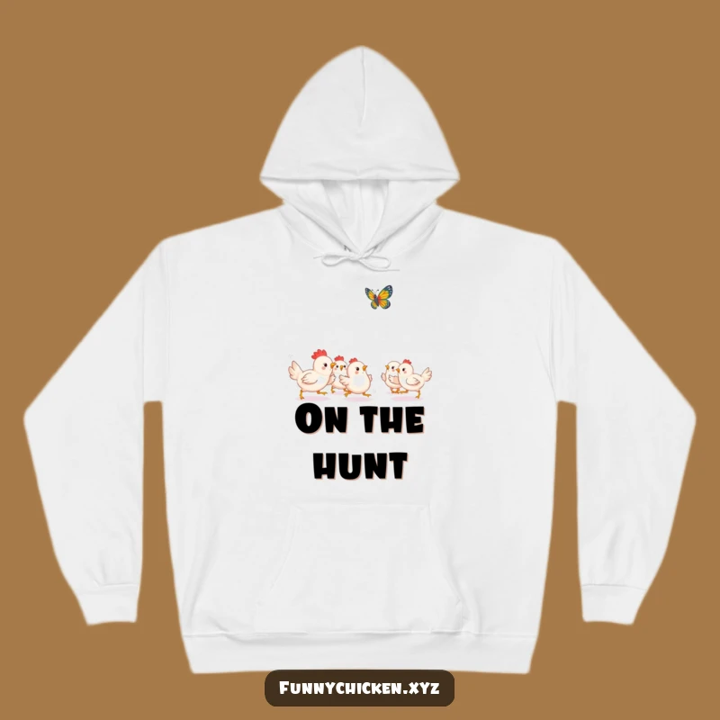 Cozy Funny Kawaii Chicken Hoodie - Chase Butterflies in Comfort