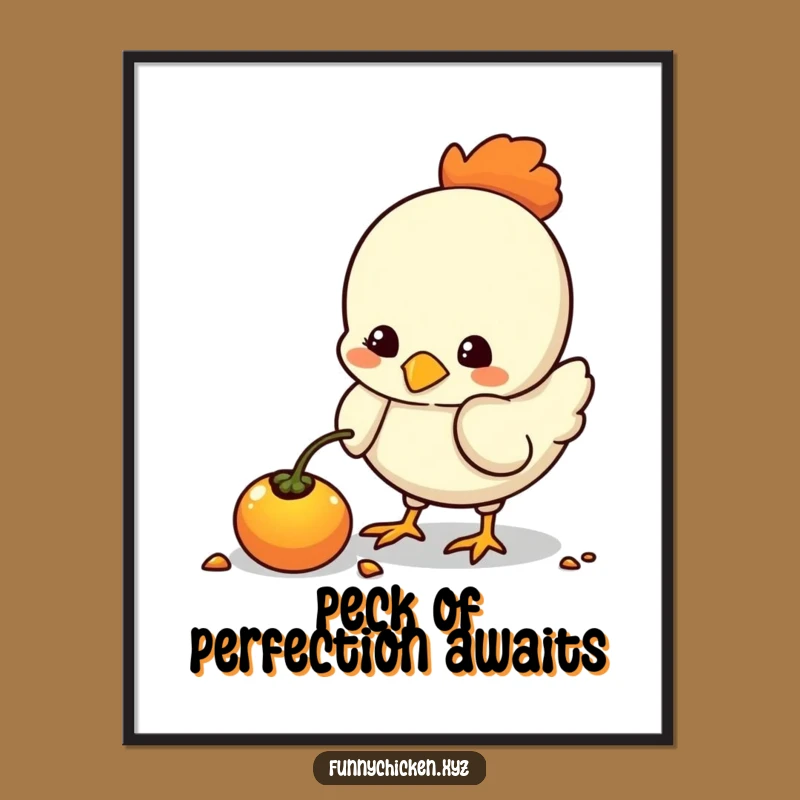 Free Printable Kawaii Chicken Wall Art - Funny Downloadable Bird Seed Decor