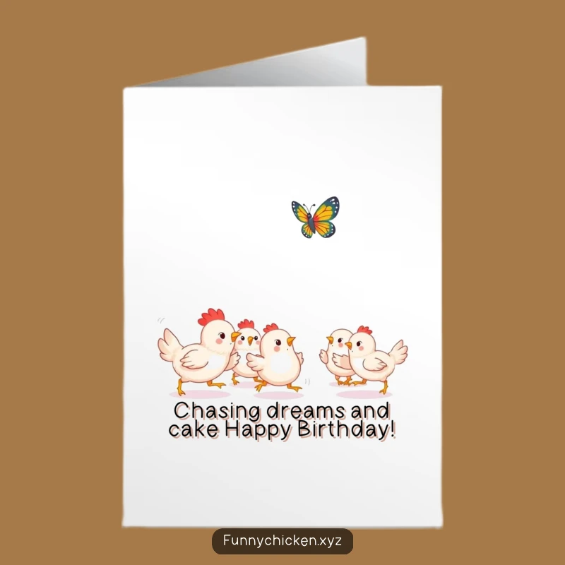 Free Printable Kawaii Chicken Birthday Card - Butterfly Chase Fun Downloadable Gift
