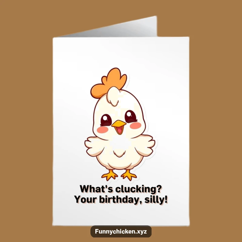 Free Printable Curious Chicken Birthday Card: Funny Character, Downloadable Gift