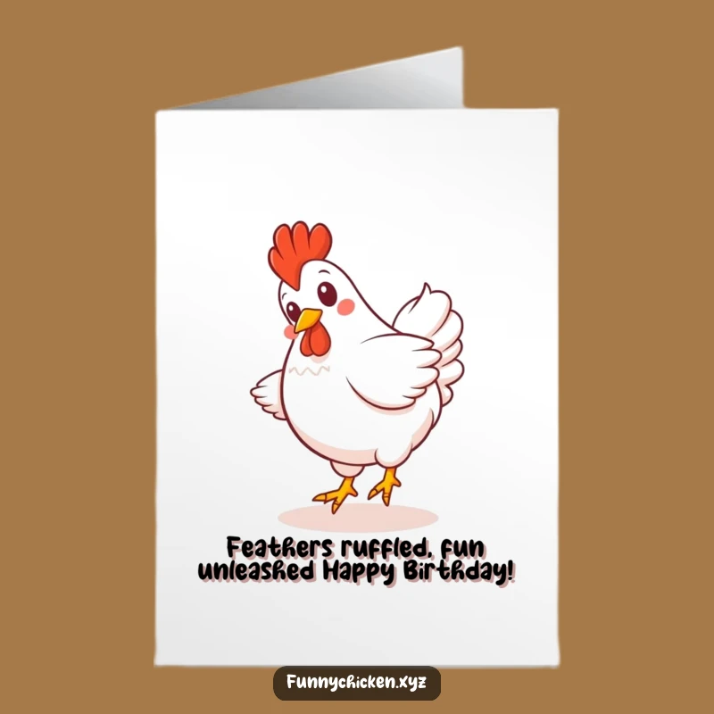Free Printable Kawaii Chicken Birthday Card - Giggling Spin Fun Downloadable Gift