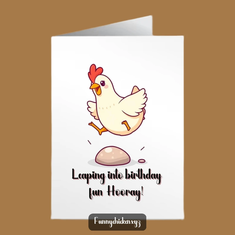 Free Printable Kawaii Chicken Birthday Card - Leap Over Fun Downloadable Gift