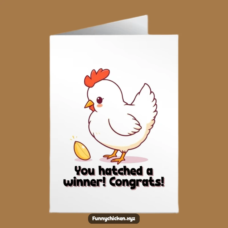 Free Printable Chicken Congratulations Card: Silly Silhouette, Downloadable Gift