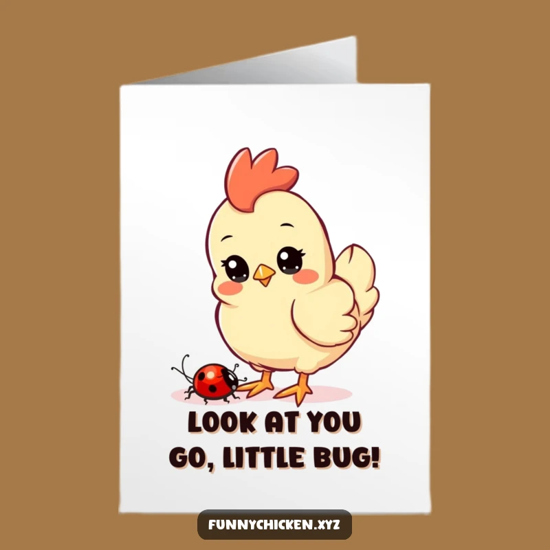 Free Printable Kawaii Chicken Congrats Card - Curious Ladybug Discovery Downloadable Gift