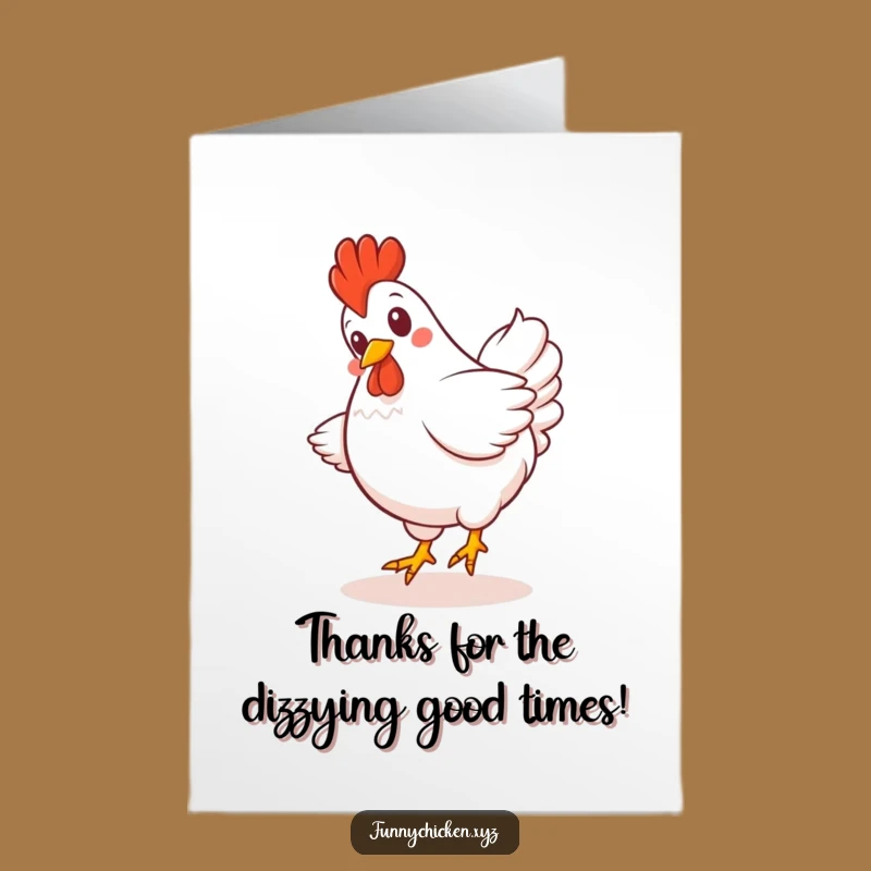 Free Printable Kawaii Chicken Thank You Card - Giggling Spin Downloadable Gift