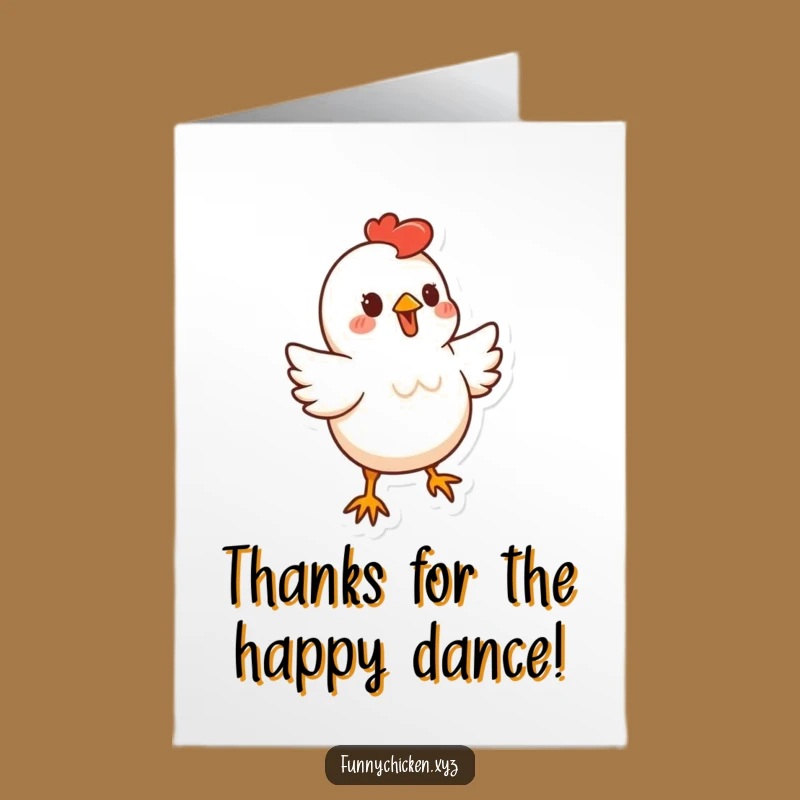 Free Printable Dancing Chicken Thank You Card: Fun Moves, Print at Home