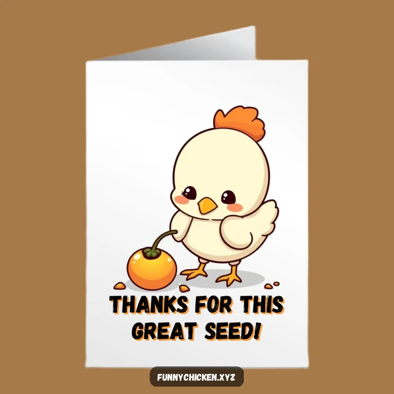Free Printable Kawaii Chicken Thank You Card - Funny Downloadable Gratitude Gift