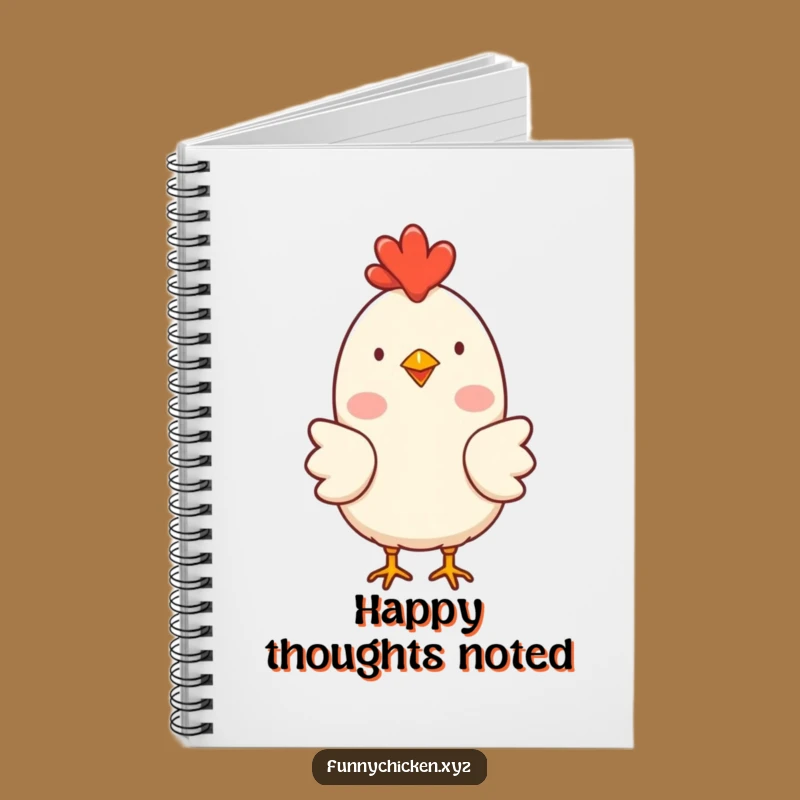 Funny Happy Chicken Notebook, Rosy Cheeks Clucking Journal, Cheerful Humorous Gift