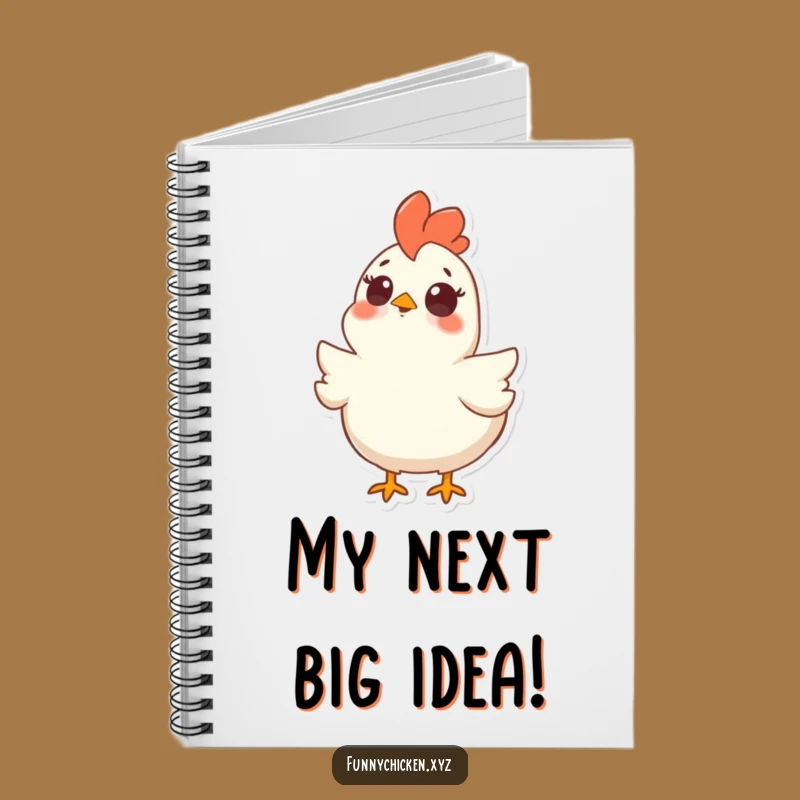 Funny Surprised Chicken Notebook, Jot Down Thoughts with Shock, Hilarious Gift