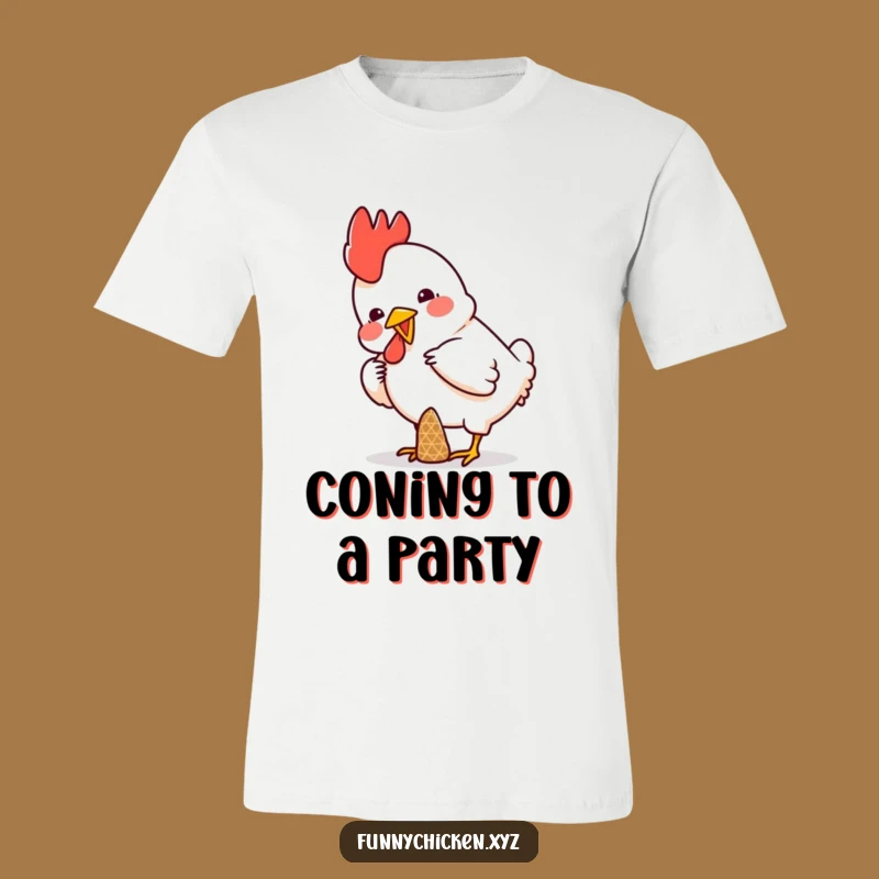 Funny Chicken Cone Shirt, Hilarious Balancing Act, Perfect Comical Gift
