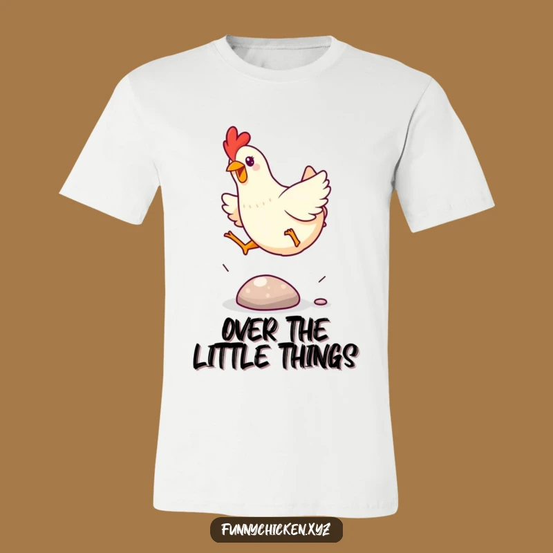 Funny Kawaii Chicken Leap T-Shirt - Exciting Jump Design