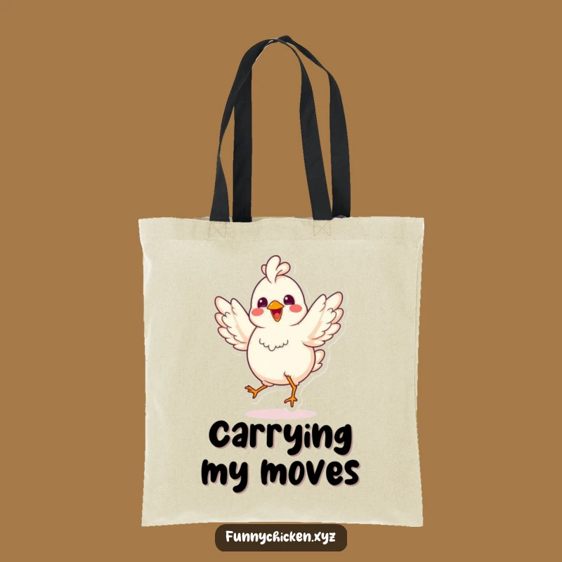 Funny Kawaii Chicken Jig Tote Bag, Carry Your Joy With Humor